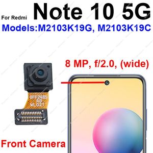 Câmera principal traseira traseira para Xiaomi Redmi Nota 10 5g Selfie frontal voltada para trás Macro principal câmera flexível Peças de cabo flexível