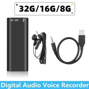 Игроки 16 ГБ 32 ГБ Mini USB Voice Voice Digital Audio Voice Recorder Mp3 Player 3 в 1 8G Хранение памяти 192 кбит / с WAV записи