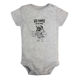 Jag älskar min Great Dane Shut Up and Squat Pug-Dog Tryckt nyfödda Baby Girl Boys kläder Kort ärm Romper Outfits 100% Bomull