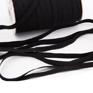 3/4/5/6/8/10mm Flat Knitted Elastic Band White Black Polyester Sewing Stretch rope Elastic Rubber DIY Garment mask Accessories