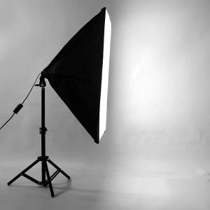 Fotografering Softbox Lighting Kit 50x70cm Softbox + Light Stand Stativ Photo Soft Box för kameratelefon Tiktok Video Footing