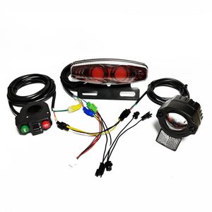 Lúvias elétricas de 36/48V/60V do farol de lâmpadas traseiras de alerta traseira LED Night Spotlight Cycling Cycling Ebike