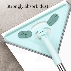 Multifunctional triangle mop for wash floor 360 cleaning easy rotating mop window car cleaning spin mop with microfiber mop pad