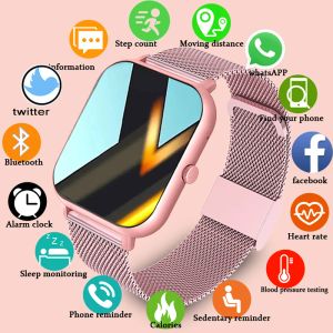 Zegarki dla Xiaomi Huawei iOS 1,83 cala Bluetooth Call Smartwatch Mężczyźni Wsparcie 120 Sport 2023 Nowe kobiety Rotary Keys Smart Watch +Box