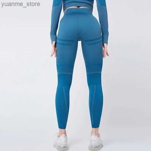 Yoga Kıyafetleri Yüksek kaliteli spor giyim ganimetini kaldırma Yüksek Belli Egzersiz Yoga Taytlar ve Kesintisiz Yoga Pantolon Y240410