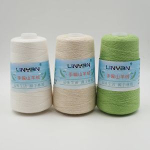 4つのボール *100g純粋なヤギの糸かぎ針編み100％カシミアヤーン薄いかぎ針編み糸手編みスカーフセーターニットスレッドZL7