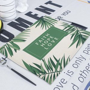 Tropical Plant Dining Napkin Fabric Napkins Matting Wedding Napkin Linen Cloth Serving Table For Weddings Tea Towels For Kitchen
