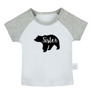 Baby Bear Mama Bear Papa Bear Sister Bear Brother Bear Newborn Baby T-shirts Toddler Graphic Raglan Color Short Sleeve Tee Tops