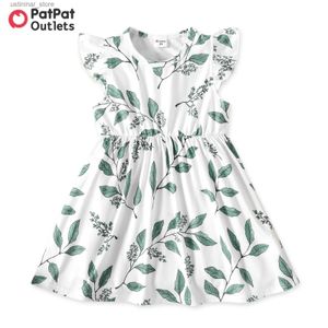 Abiti da ragazza Summer Lovely Baby Girl Designer Clothes Kids Tilfler Floral Leal Stampa Abito a maniche a manichetta per fluttuare abiti carini L47