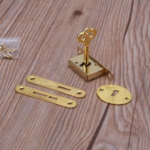Bronze Full Mortise Locks Small Jewelry Box Decorative Antique Locks Ersätttrörlåda för spärr vintage möbler hårdvara
