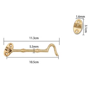 10.5/15/22.5 cm hyttkrokar Mässingsfönster låsar extra lång trådträdgårdsgrin