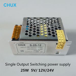 DC Switching Power Supply 5V 12V 24V 25W 100-240V AC-DC SMPS för LED-remsa Ljus Lampkraft Adapterkäll Drivertransformator