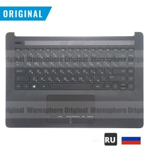 Kılıflar HP 14cm için yeni orijinal Klavye dokunmatik yüzeyli Palmgrest üst kapak L23239251 Black Ru Düzeni