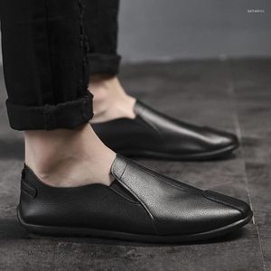 Casual Shoes Men's Moccasins Leather Flats Zapatos Hombre Loafers Footwear Men Chaussures British Style
