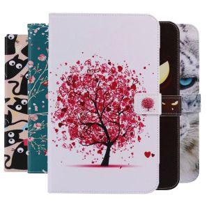 Case 3D Colorful Feather Printing PU Leather case For Samsung Galaxy Tab 4 7.0 SMT230 T235 T231 Tablet Protective Case+Film