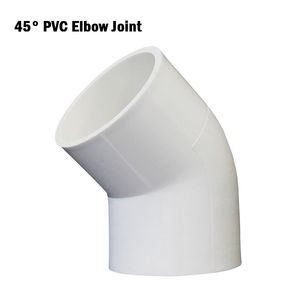 5pcs i.d 20 ~ 200 mm PVC -Rohr 45 ° Gleicher Ellbogenanschluss PVC Rohrverbinder in Innenwasserversorgungsrohrgelenke Entwässerungsrohranschläge