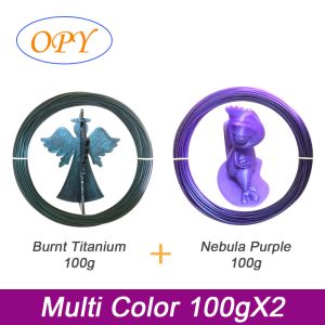 Opy Multi Color 3D Printer PLA Filament 3D Pen Glitter Filament 1 kg 100g 10m 1,75 mm Twinkle Change Color Printing Plastic