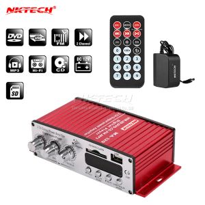 Усилитель NKTech MA120 CAR Digital Audio Player Усилитель Power Mini 2x20W Hifi Stereo Bass SD USB CD DVD MP3 FM Home Preamplifier