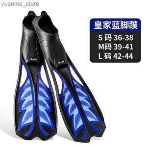 Dykningstillbehör professionell vuxen flexibel komfort tpr nonslip simning dykning fenor gummi snorkling bad flippers vattent sport strand sko y240419 2ko6