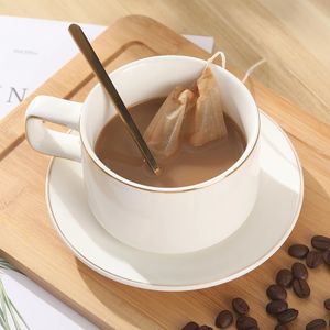 100 шт./Лот многоразмерный кофейный фильтр бумажный пакет с помощью веревки чайный пакет одноразовый пакет чай