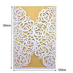 10pcs laserowe zaproszenia ślubne Karta Rose Flower Drukuj Walentynki Greeting Card przyjęcie weselne