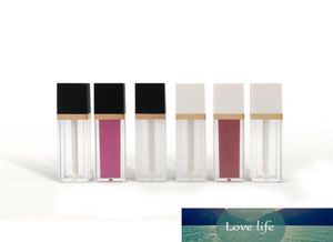 7 ml fyrkantig makeup flytande tom läppstift läppglangrör vit svart mössa transparent frostad kosmetisk förpackning container2290743