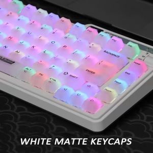 アクセサリー乳白色のキーキャップフロストフォグ透明マットPCマテリアル1セット122KEYSチェリーメカニカルキーボード87/104/108に適しています