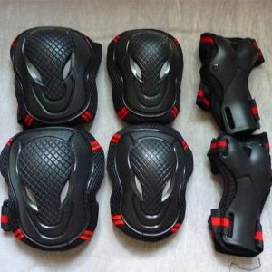 6PC/Set Teen Dorosły Knee Guard Guard Guard Straż na nadgarstka Zestaw sprzętu do jazdy na łyżwach, deskorolkę, jazdę na rowerze