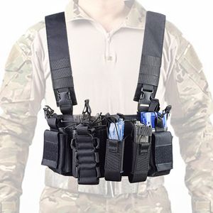 Military MK3 Molle Tactical Chest Rig Vest Airsoft Paintball Combat Plate Carrier Vests with Radio Magazine Pouch Hunting Gear