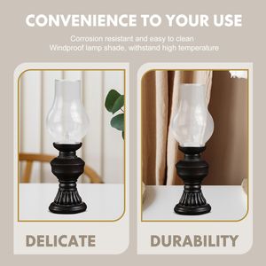 Lamp Glass Chimney Oil Candle Kerosene Cover Shade Lampshade Vintage Light Shades Holder Wall Clear Globes Lamps Retro Tube