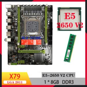 Motherboards X79 Motherboards Kit Xeon E5 2650 V2 Motherboards CPU Combo Set 8 GB DDR3 Recc Memory RAM LGA 2011 för DIY -speldator