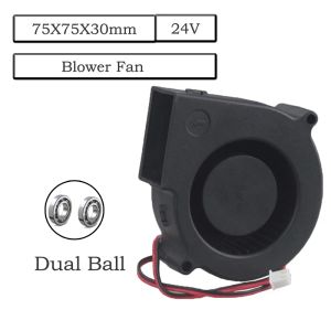 Cooling 1 Pcs Gdstime DC 24V 24 Volt 75x30mm Dual Ball Bearing Brushless Cooling Fan 75mm x 30mm Exhaust Blower Fan Cooler