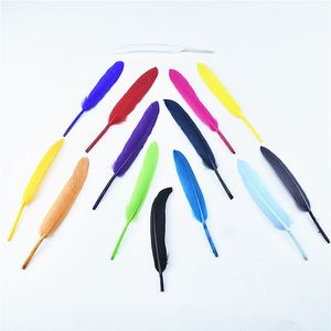 atacado 20-100pcs/lote de penas de pato branco 10-15 cm Penas DIY para artesanato Decoração de penas para jóias que fazem acessórios plumas