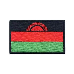 Parches de Bandera de Malaui, Parche Bordado de Gancho Y Lazo, Insignia Bordada de Hierro, Banda Militar