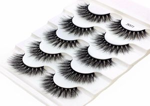 2019 NEW 5 pairs 100 Real Mink Eyelashes 3D Natural False Eyelashes Mink Lashes Soft Eyelash Extension Makeup Kit Cilios mix JKX73654522