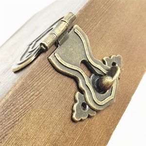 1pc/2pcs Chest Lock Hasp Antique Gourd Hook Metal Bronze Decorative Wooden Box Padlock Vintage Furniture Fittings Locker Clasps