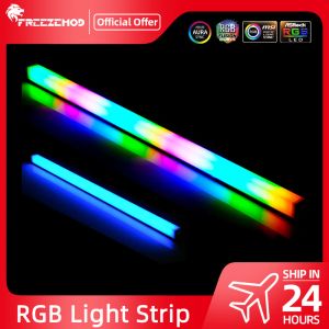 Башни Freezemod RGB Светодиодная полоска Argb Шкаф Soft Light Strip 5V3PIN/12V4PIN AURA Gamer MOD Шасси Магнитная лампа 25/30/35/40 см JXDT12C