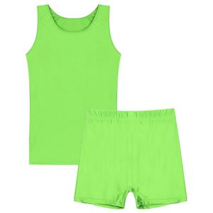 Kvinnors badkläder Glossy Smooth Two-Piece Swimming Outfit Yoga Sportkläder Separat baddräkt Sleepwear Swim Tank Top med shorts