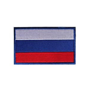 Flag Badge Military Tactical Patches Mexico Serbia Spain France Russia EU Flags Cloth Stickers stripe Emblem Applieque