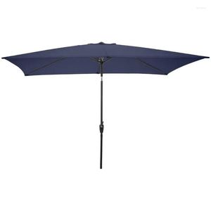 Tält och skyddsrum Rectangar Patio Paraply Color Tiki Navy Blue Freight Parasol Protractor Paraplyer Bases For the Beach Drop Deliver DHFKQ