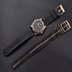 Nato Strap 43mm Bronze Case Aged Men tittar på Automatisk 2824 Movement 79250BB Top Quality V4 Sapphire Crystal Wristwatch Casual 228W