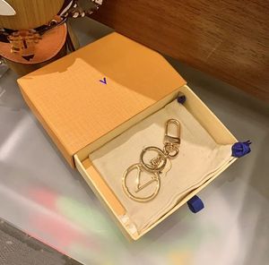 Con lettere in oro box catene chiave di lusso destronini di lusso amanti Accessori per sacchetto porta porta chiave per uomo e donna regalo