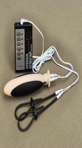 Electric Shock Adult Products With Cock Ring Butt Plug Estim SM Anal Plug Sex Toys Electro Sex Gear Massager7343191