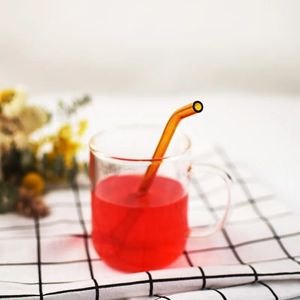 2024 Reusable Glass Straws Smoothie Drinking Straw for Milkshakes Drinks Environmentally Friendly Drinkware Straws Set Glass Straws for