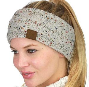DHL Shipment 21 Colors Knitted Crochet Headband Women Winter Sports Headwrap Turban Head Band Ear Warmer Beanie Cap9254595