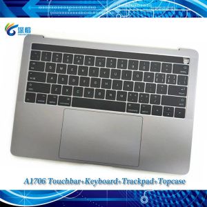 Teclados A1706 Topcase Keyboard TrackPad Backlight Touch Bar para MacBook Pro retina 13.3 