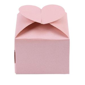 10st/Lot Hot Sale Wedding Dragees Box Colorful Love Heart Candy Packaging Box Wedding Present för gäster