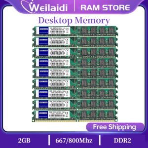 RAMS 10PCS DDR2 2GB 667MHz PC25300 Memoria Ram Computador de mesa DIMM 200PINS 1.8V NONECC WTHACADO / VOLUME 2R x 8