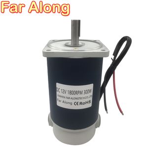 300W Electric Micro DC High Speed ​​Motors 12V 24V 1800/3000 rpm lång livslängd Justerbar hastighet reversibel DC Permanent Magnet Motor