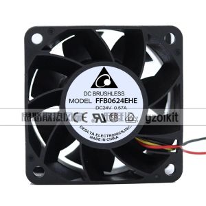 Cooling New original FFB0624EHE 24V 0.57A 6CM 6038 threewire speed measurement double ball gale booster inverter cooling fan